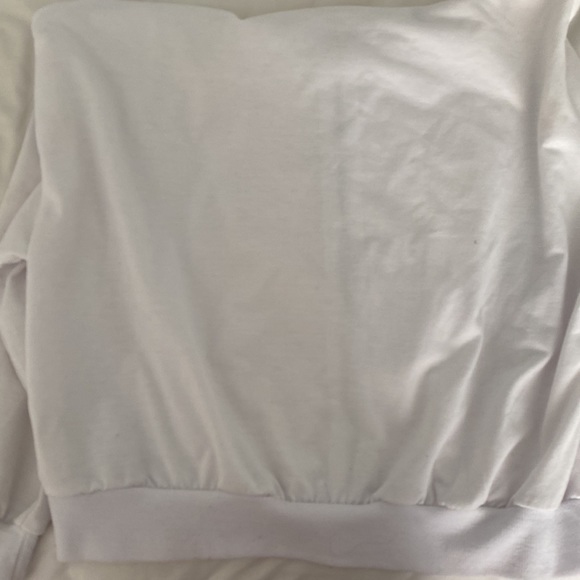 Plain white cropped zip up hoodie. From SHEIN. - Picture 2 of 3